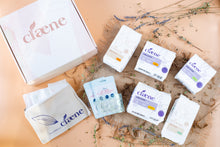 Load image into Gallery viewer, First Period Kit, 3 Packs of Pads + 2 Packs of Panty Liners + Acne Patch and Eco Pouch